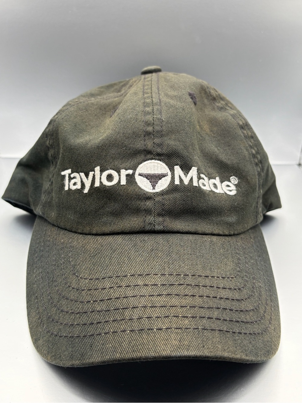 TaylorMade Golf Dad Hat Black Adjustable Strapback Embroidered Logo Cap